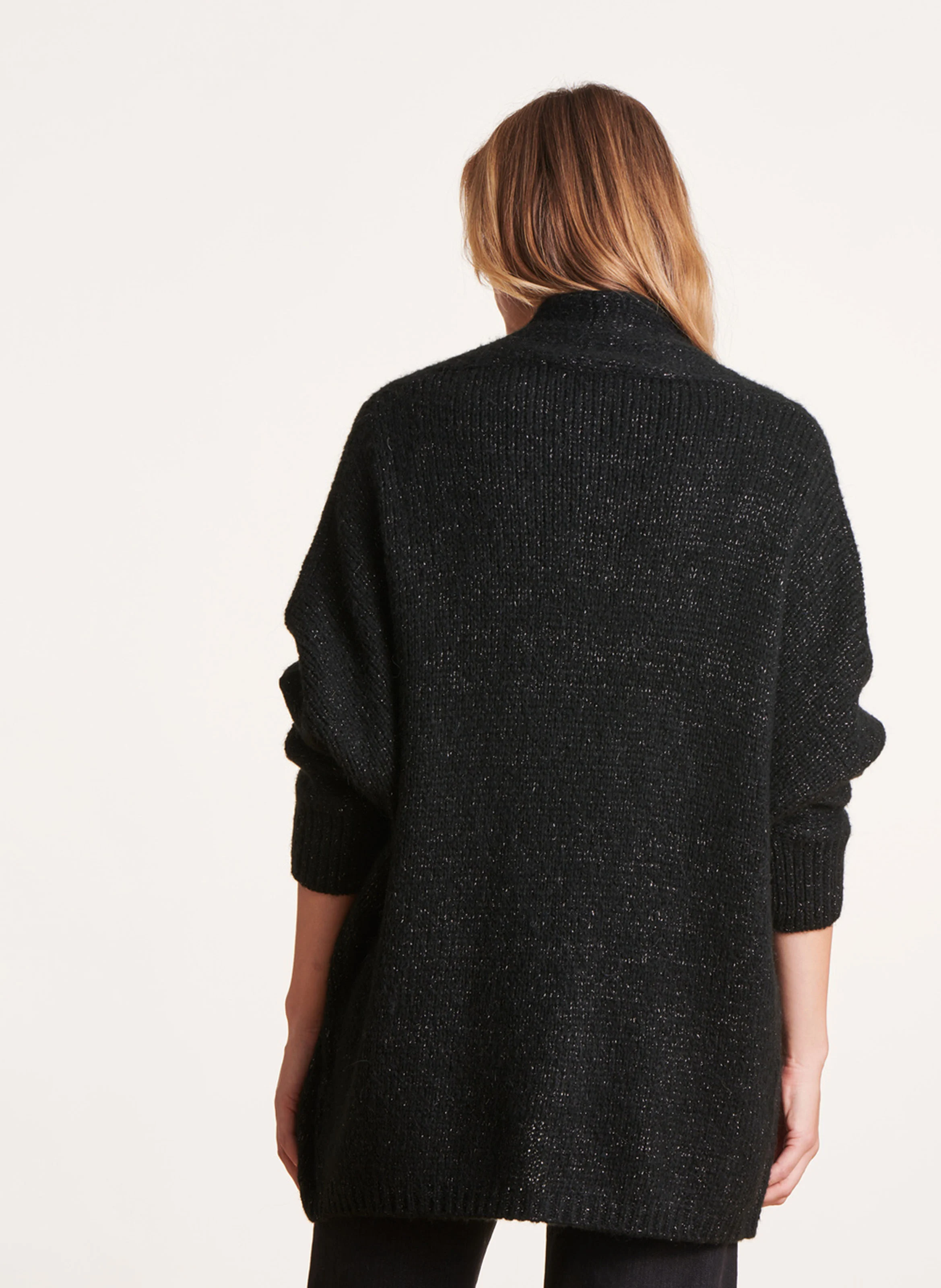 Gilet ample en maille | Noir