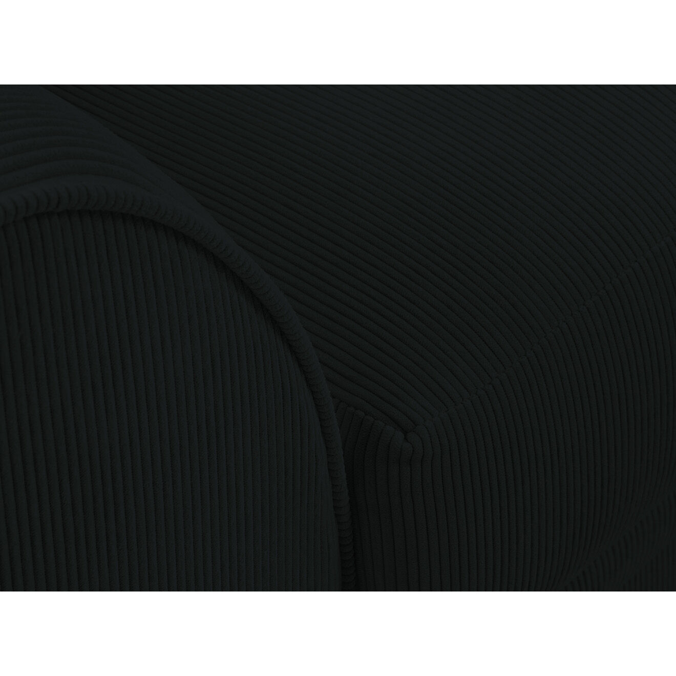 Mazzini Sofas Canapé Quince Velours côtelé 2 Places noir - 150x92x80 cm