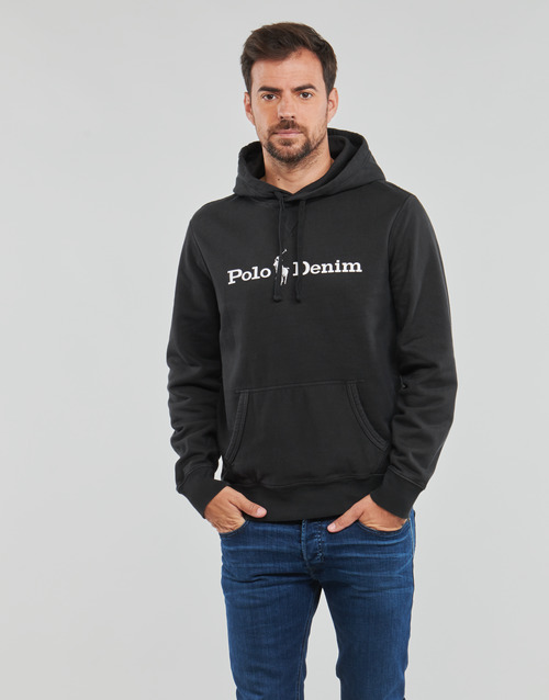 Polo Ralph Lauren - LSPOHOODM3-LONG SLEEVE-SWEATSHIRT Negro / Lavado