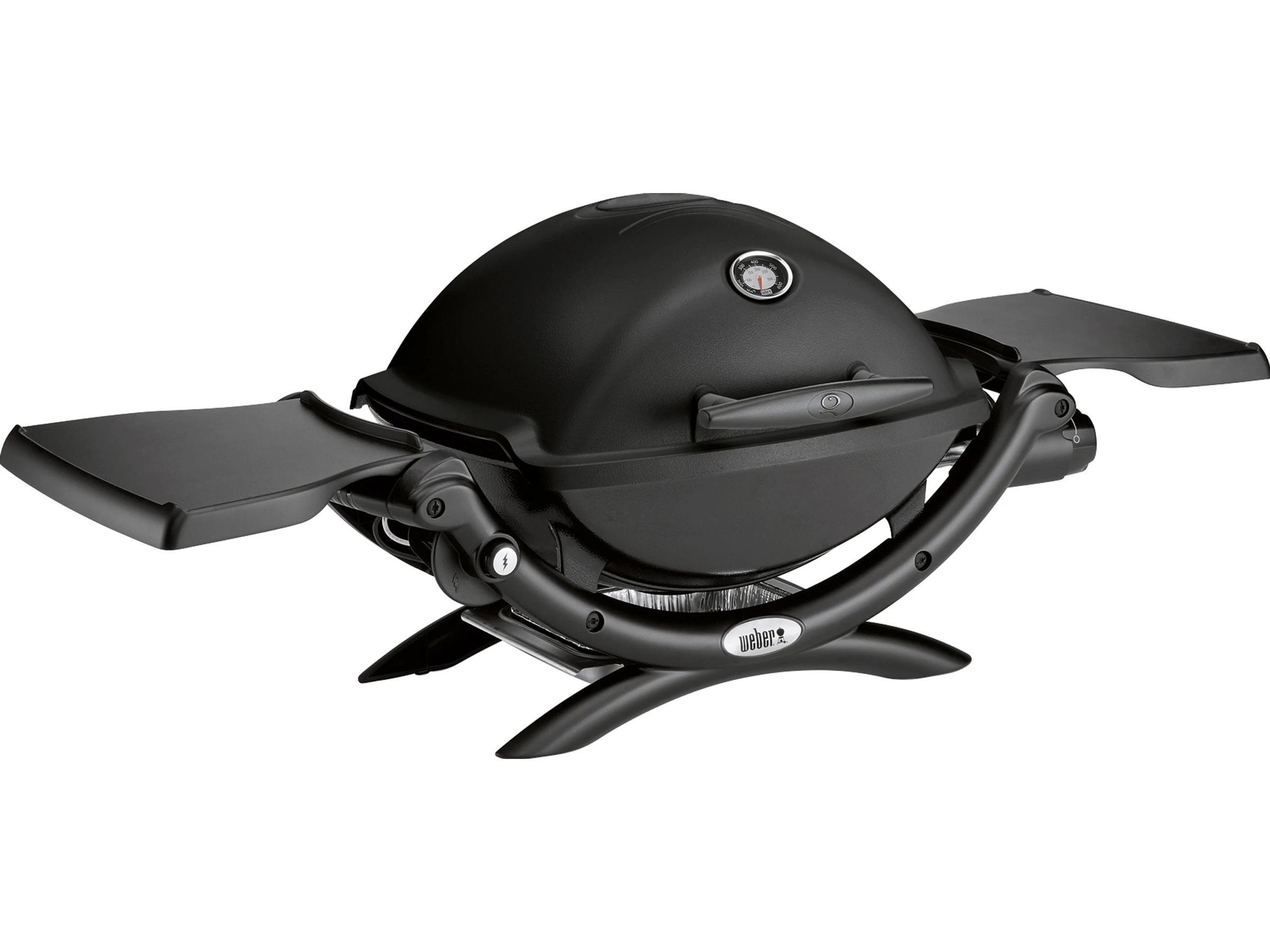 Weber Tisch-Gasgrill Q 1200 mit 1 Brenner & Deckelthermometer Schwarz