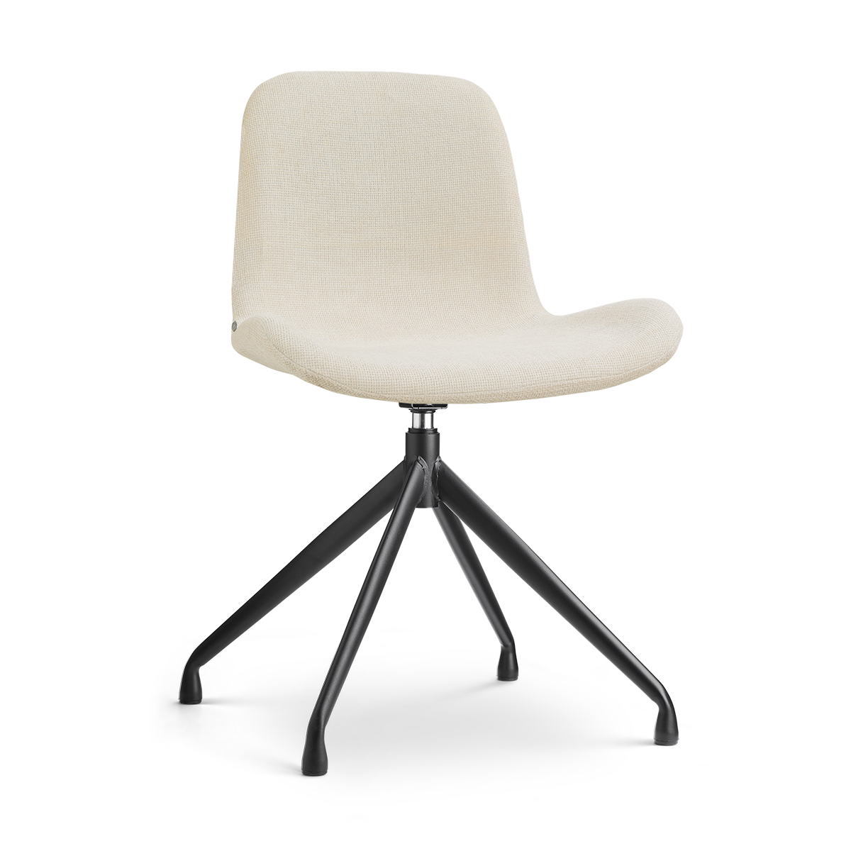 Eetkamerstoel Nola-Fé zwart onderstel cottonbeige