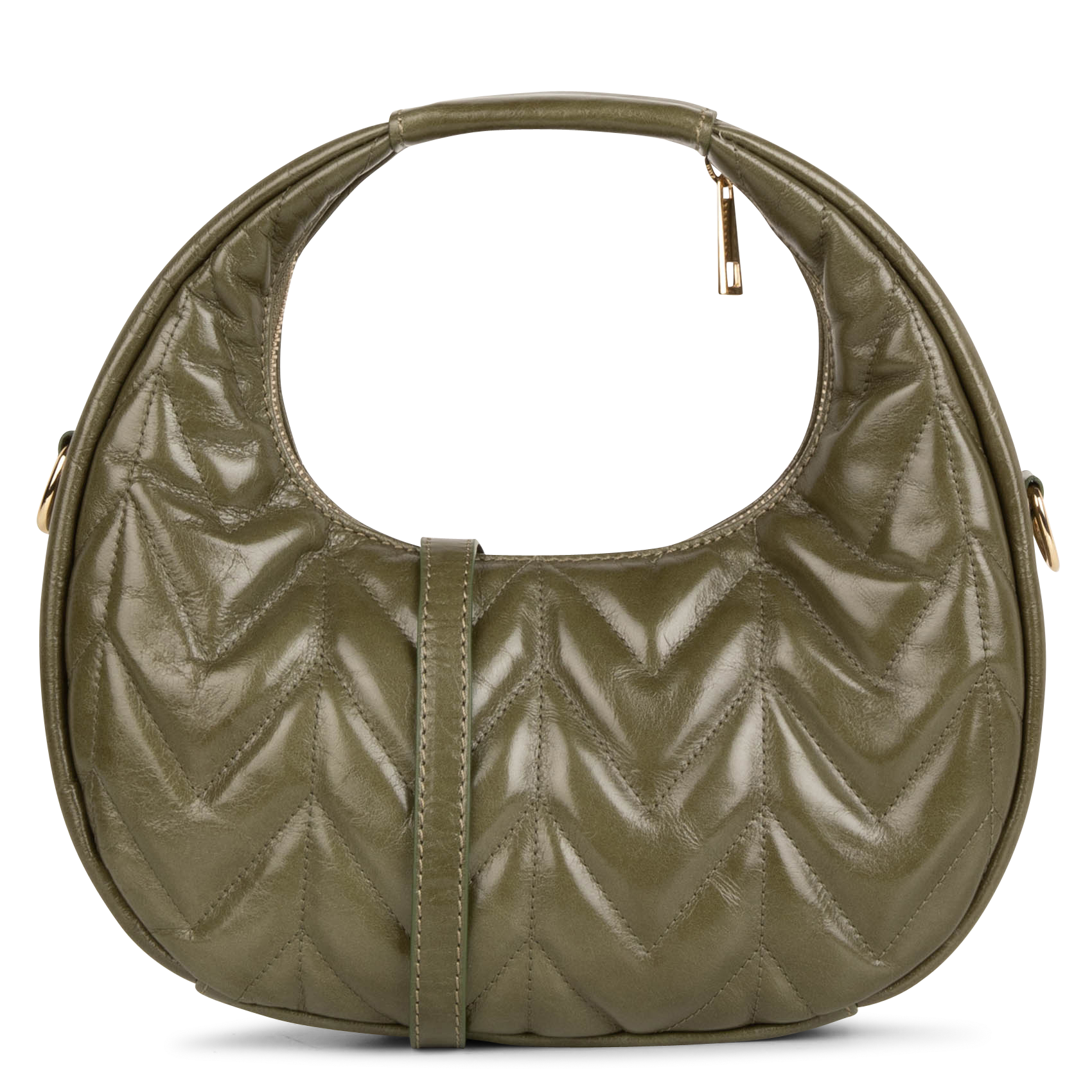 ELISABETH - Sac à main en cuir matelassé | Kaki