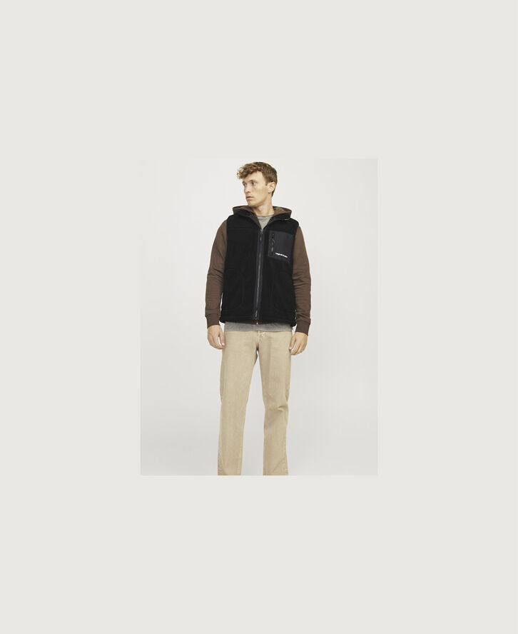 Jack & Jones JORVESTERBRO TEDDY BODYWARMER AW24 Sort