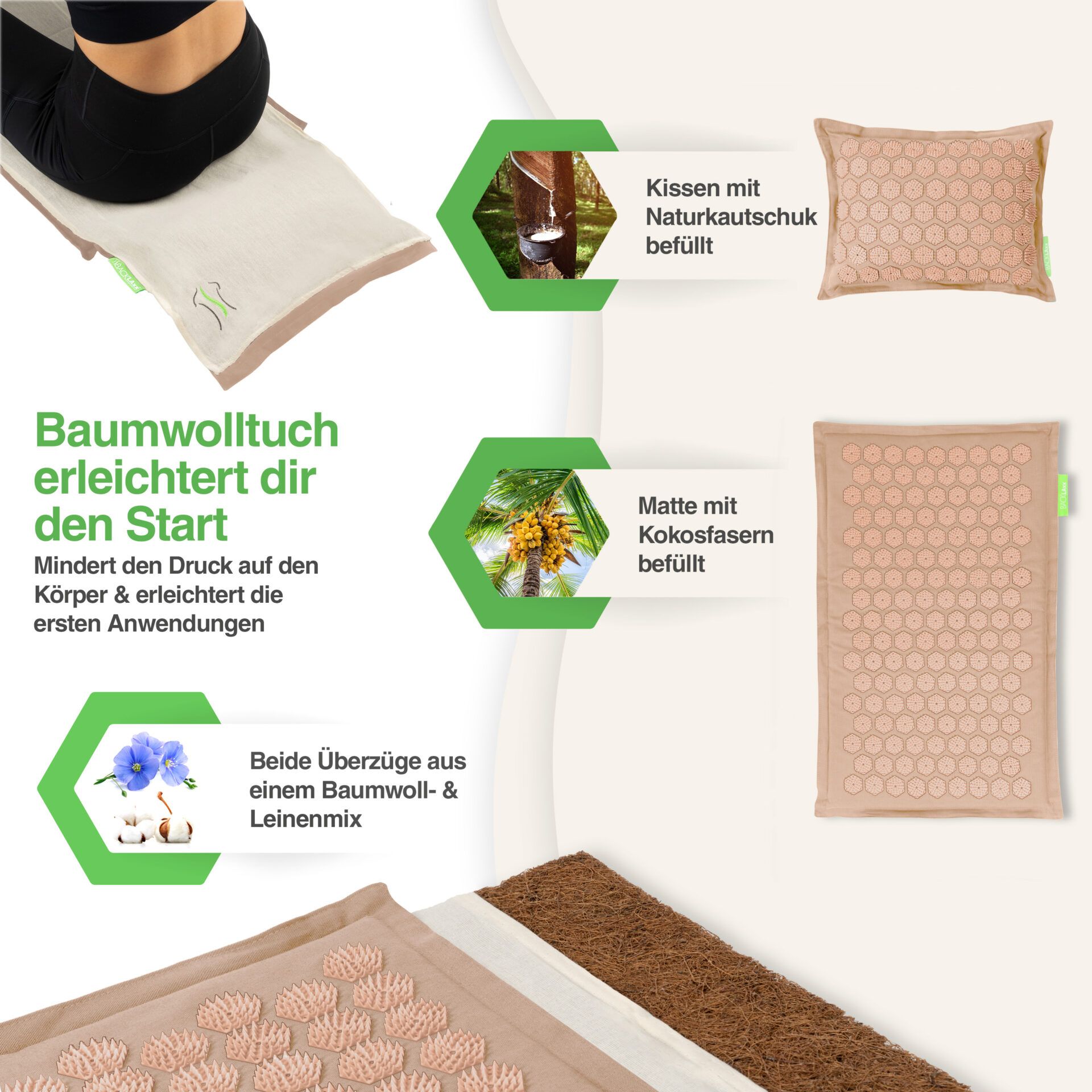 BACKLAxx® Akupressurmatten Set 