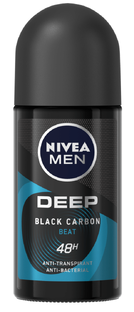 Nivea Men Deep Black Carbon Beat Anti-Transpirant Roller 50ML