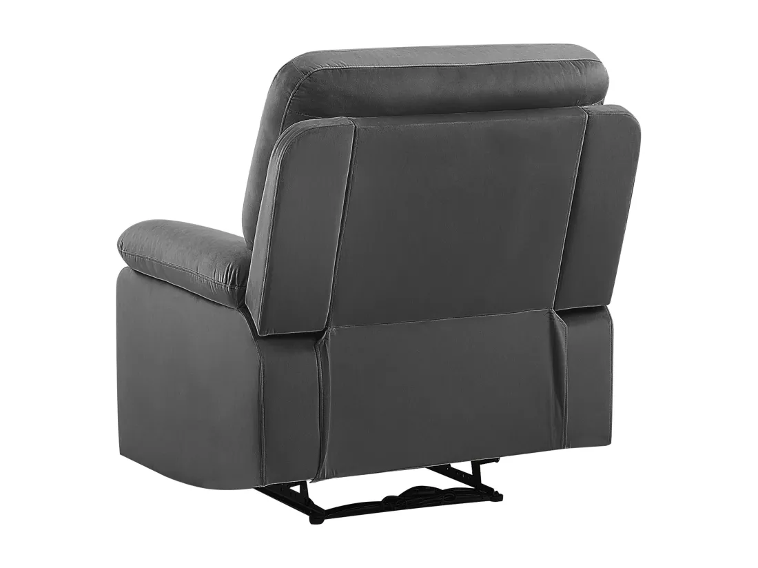 Fauteuil inclinable électrique BERGEN LED Velours Gris foncé
