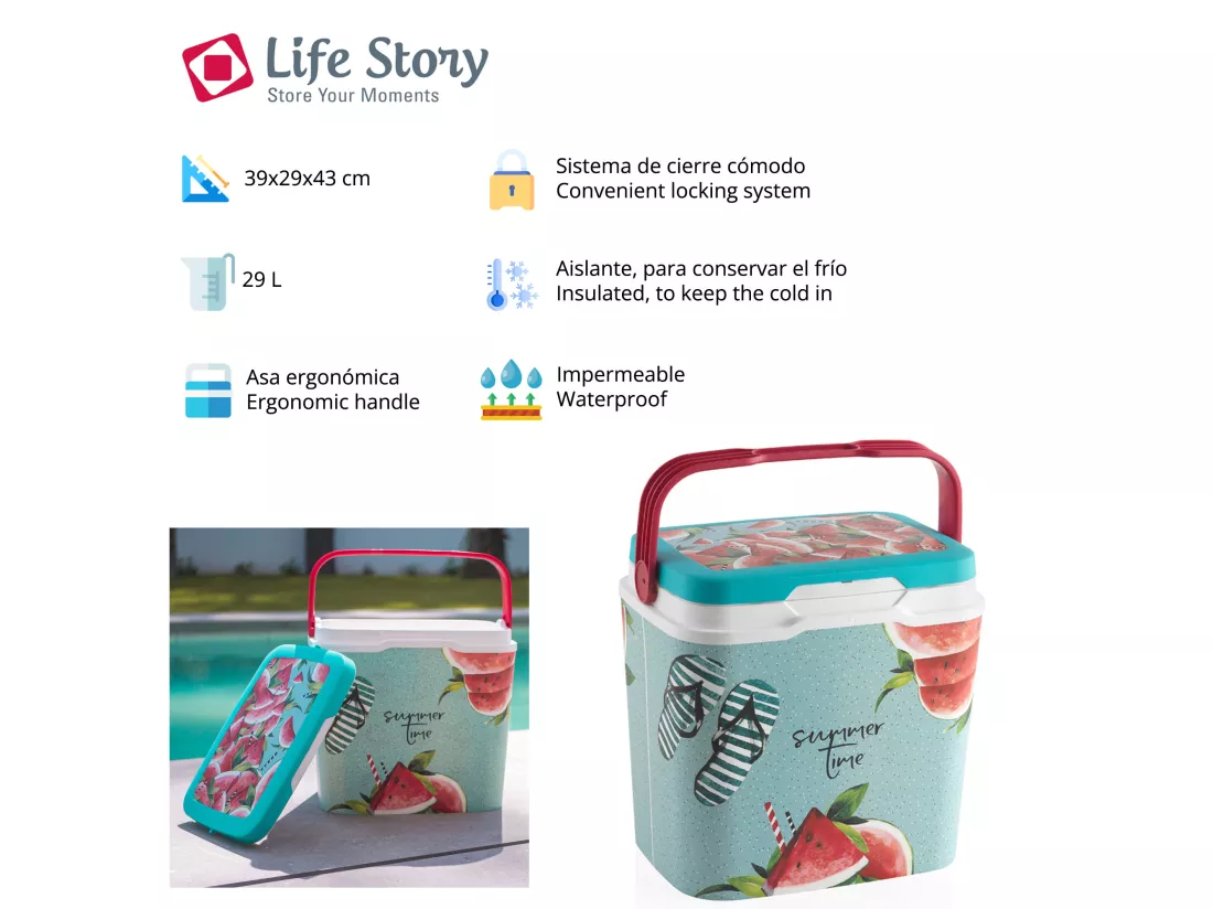 Réfrigérateur life story 29l pastèque