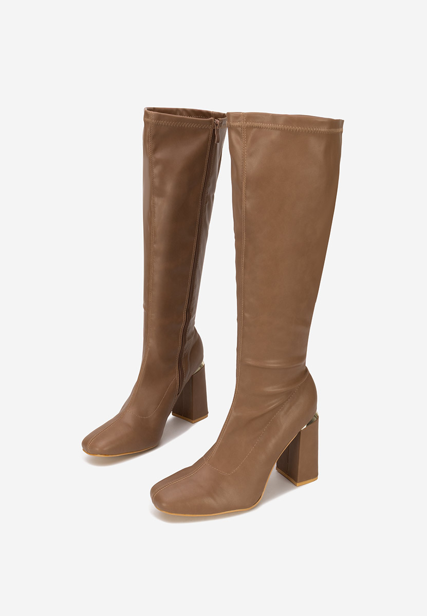 Bottes hautes femme kaki Paulena