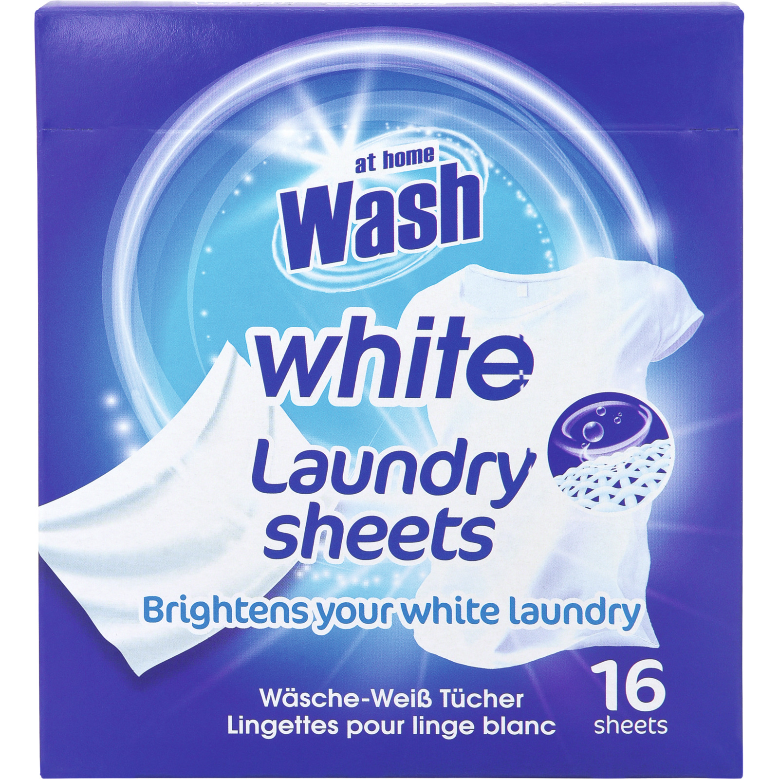 at home Wash Wäsche-Weiss-Tücher 16St