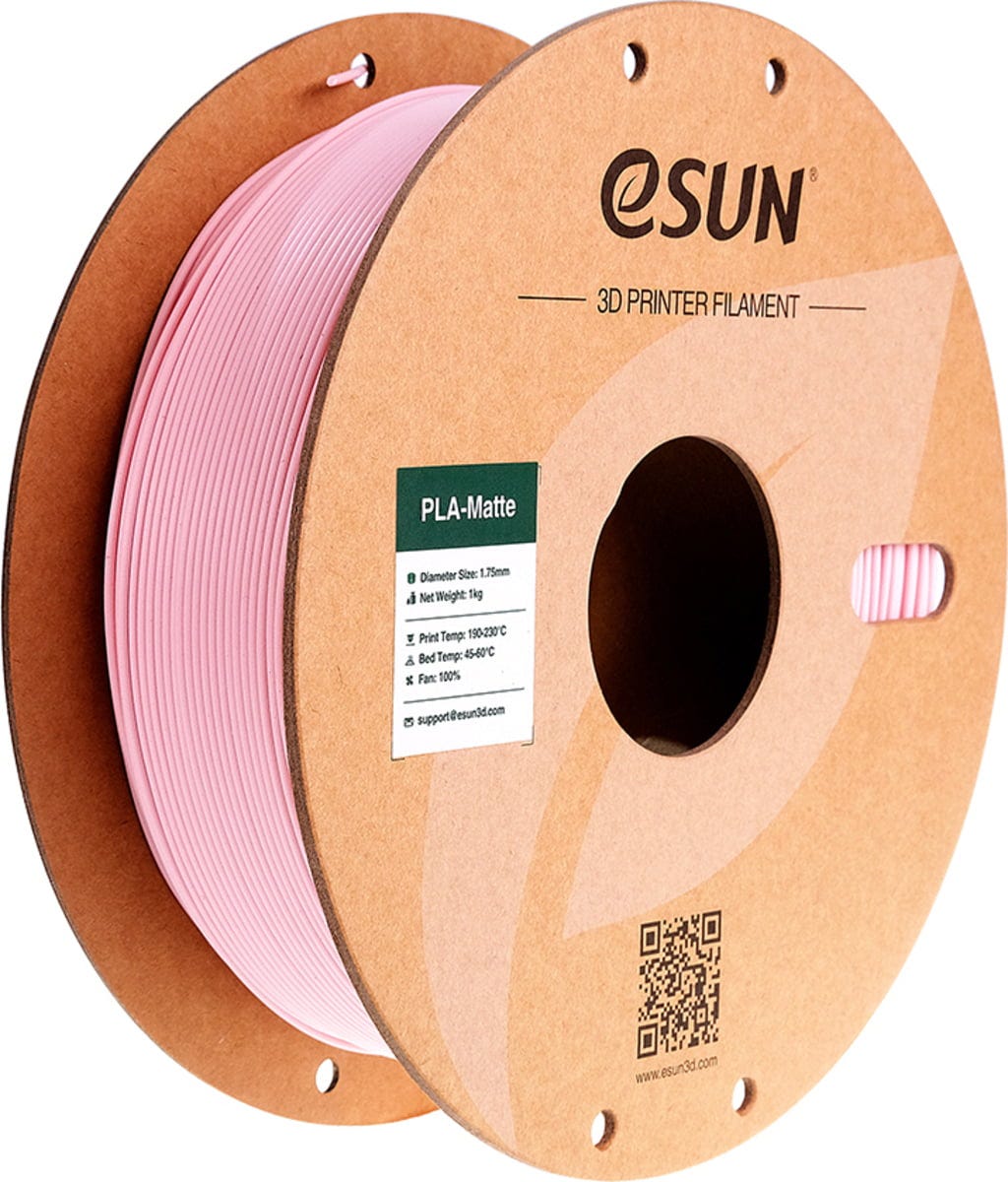 eSUN  PLA-Matte Peach Pink, 1,75 mm / 1000 g    Kostengünstiges Filament für Modelle mit matter Oberfläche