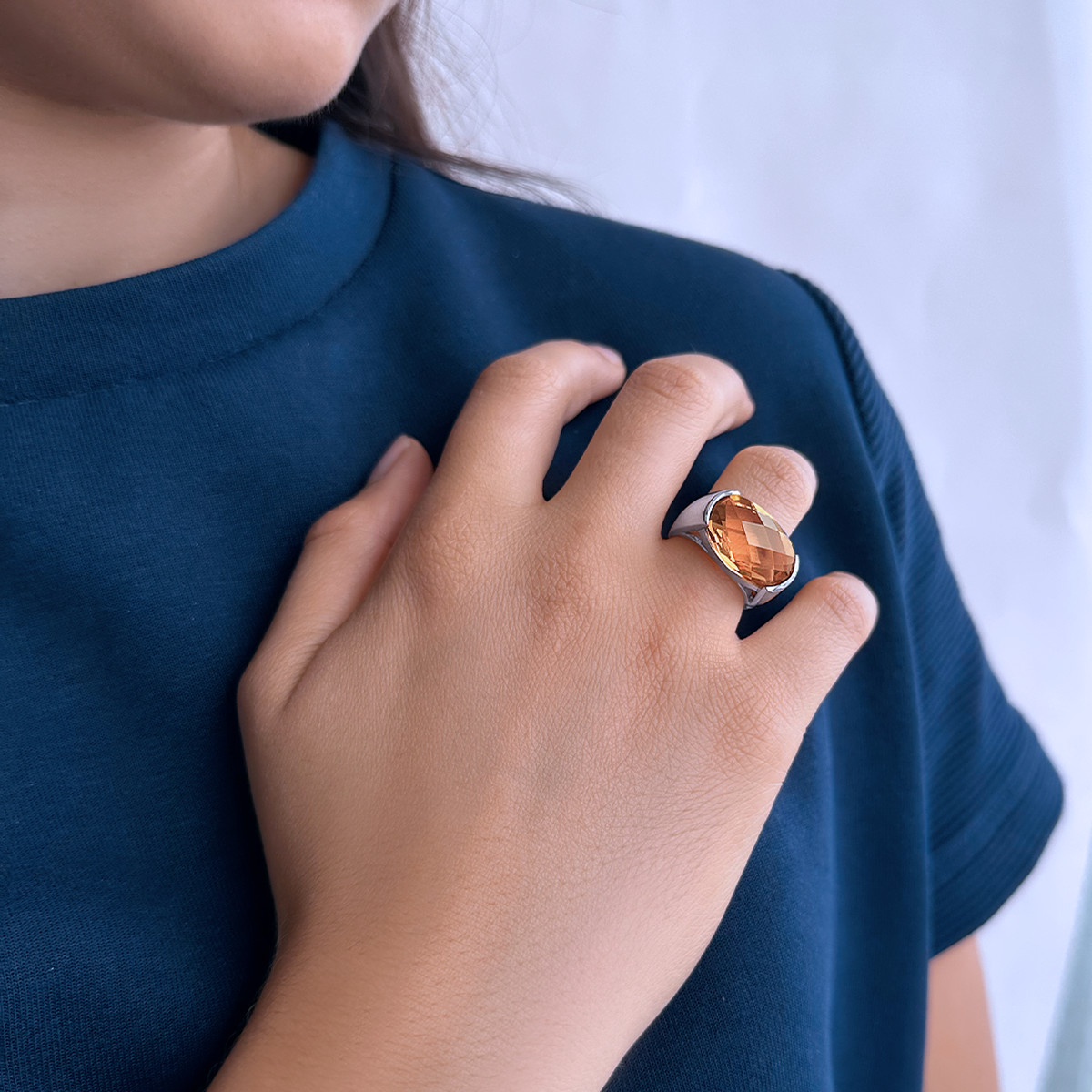 Bague argent 925 pierre synthetique