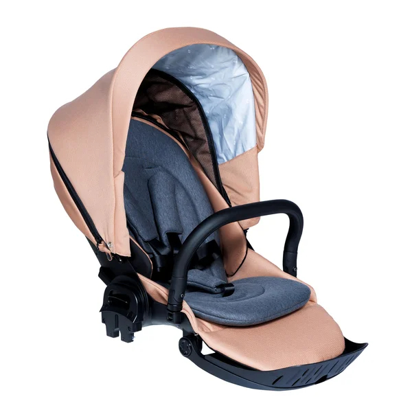 Carrinho de bebê Nordbaby Active Lux, cor bege cobre, estrutura cromada.