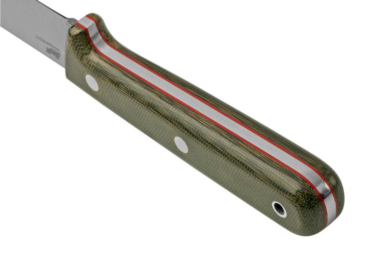 Brisa Kephart 115, Green Micarta, vaststaand mes