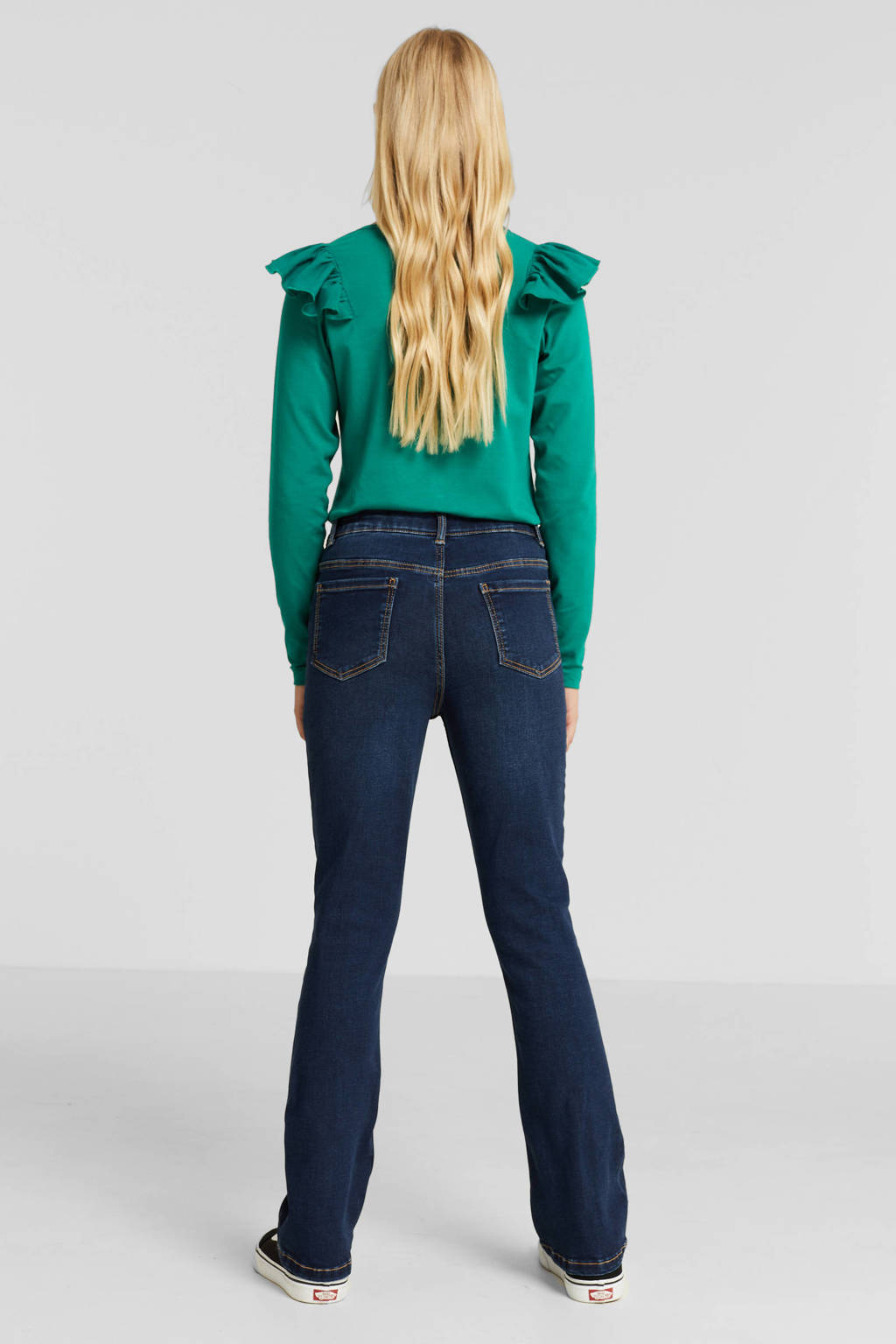Lekker zittende spijkerbroekflared jeans dark blue