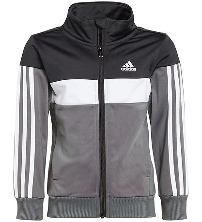 adidas Performance Tr?ningss?t - Cardigan/Bukser - Sort/Hvid/Gr?