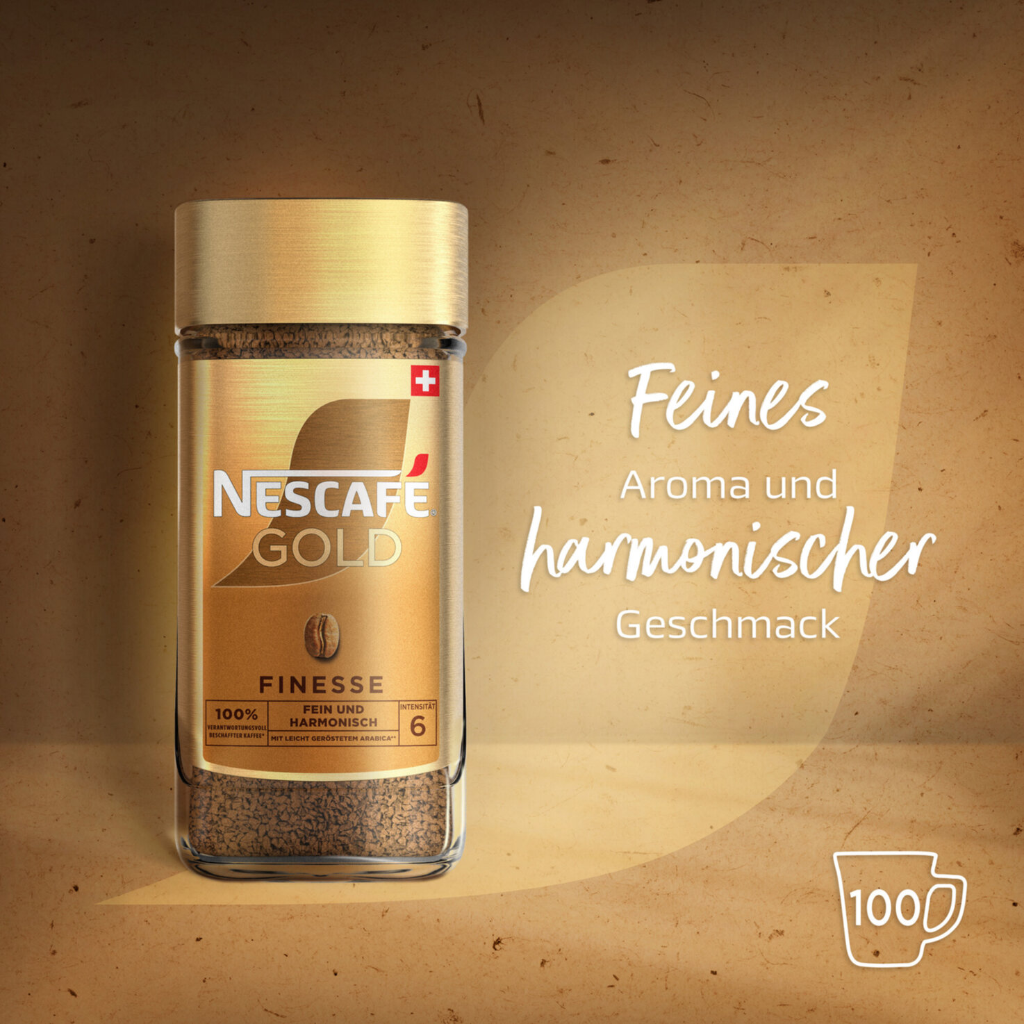 Nescafé Gold Finesse löslicher Kaffee Glas