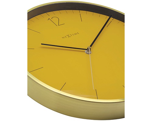 Wandklok Essential Gold glas metaal wit Ø 34 cm