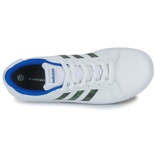 Adidas Sportswear - GRAND COURT 2.0 K - Blanc / Bleu / Camouflage