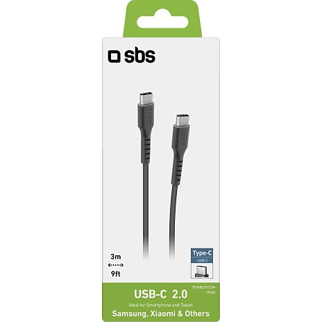 SBS lightning kabel 3 meter - sort