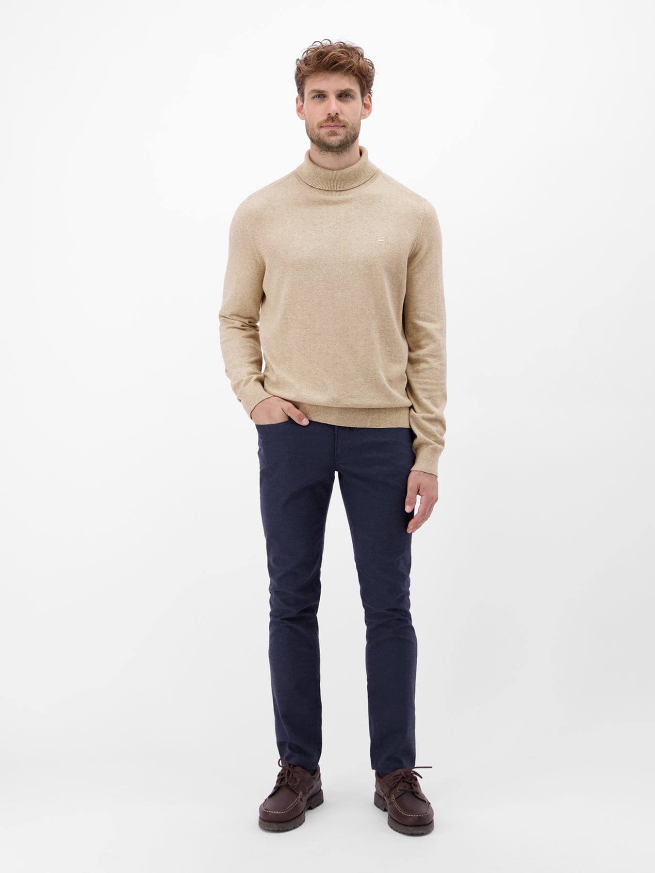 Herren Rollkragen-Strickpullover