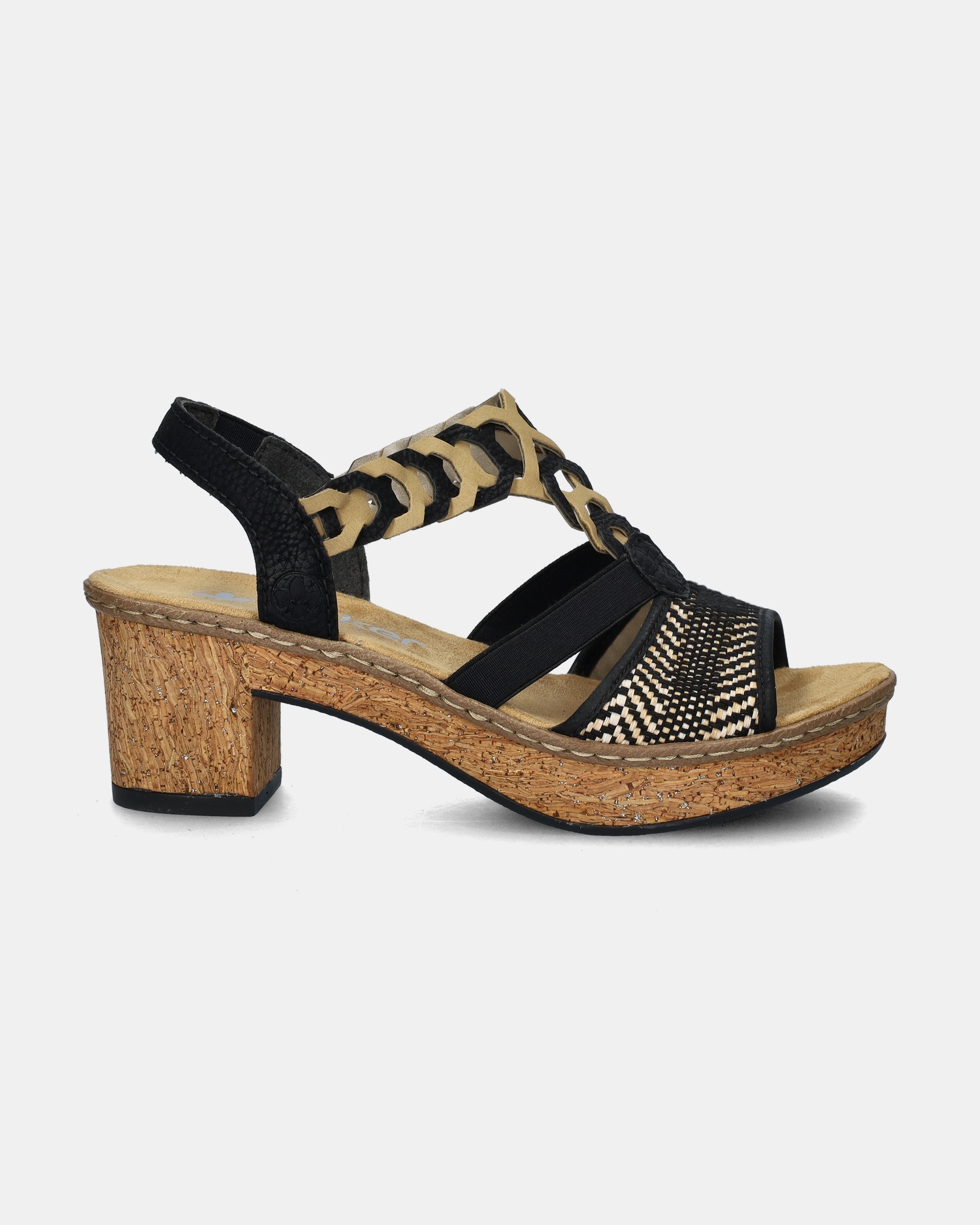 Rieker Sandalen  - zwart