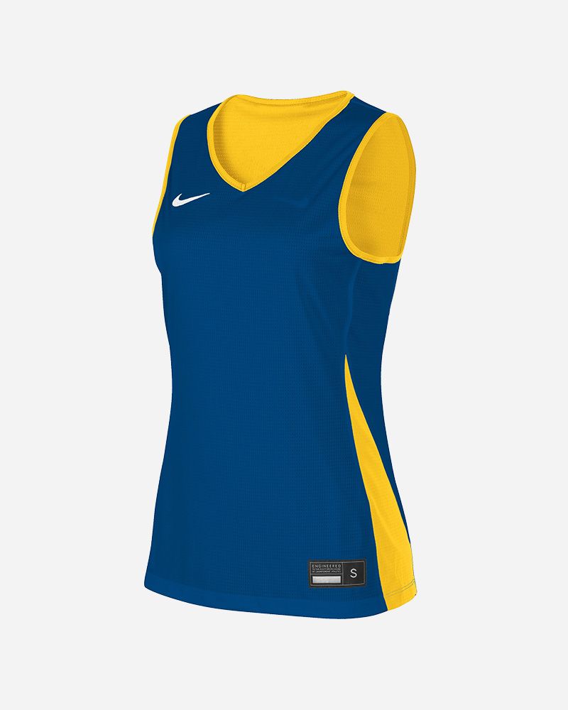 Maillot de basket reversible Nike Team Jaune & Bleu Royal pour femme