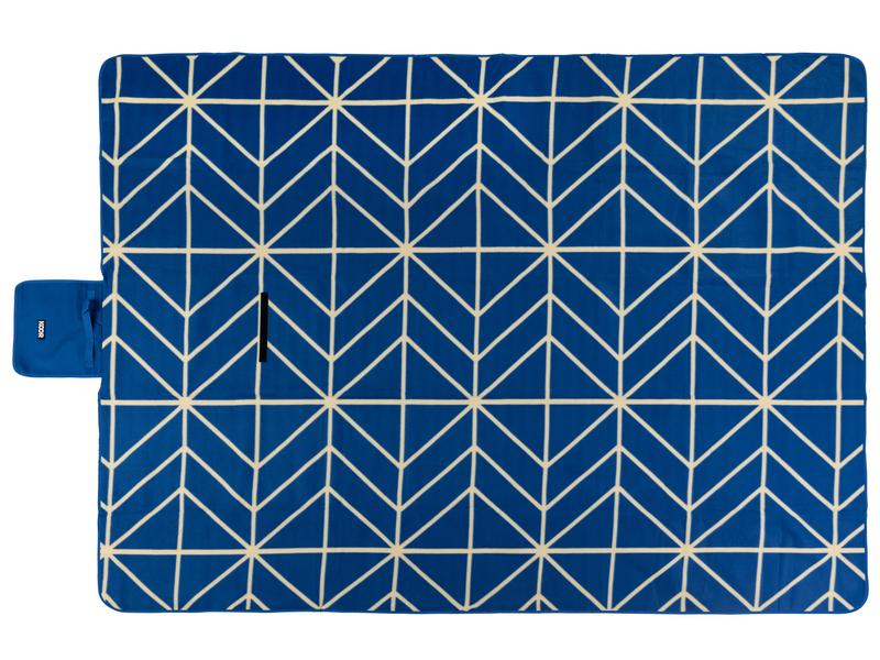 KOOR Picknickdecke Onda-Blu 200 x 250 cm Modische Picknick-Decke in sommerlichen Trendfarben