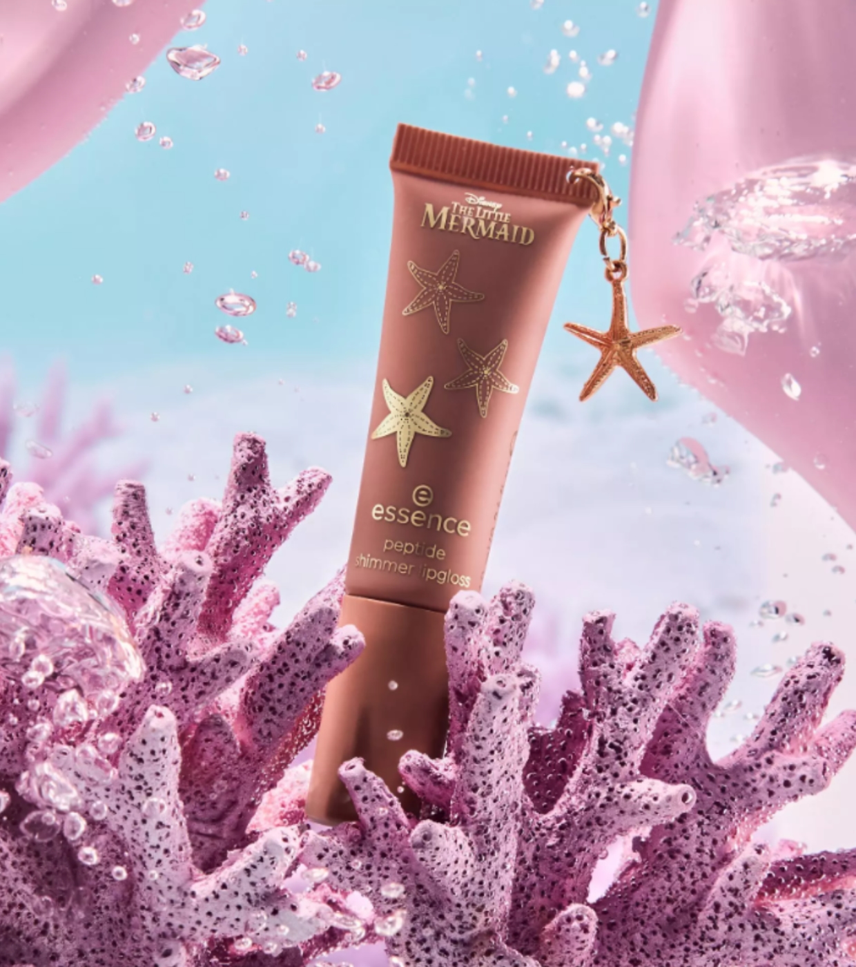 essence - *The Little Mermaid* - Brilho Labial Peptídico - 02: Seaside Romance