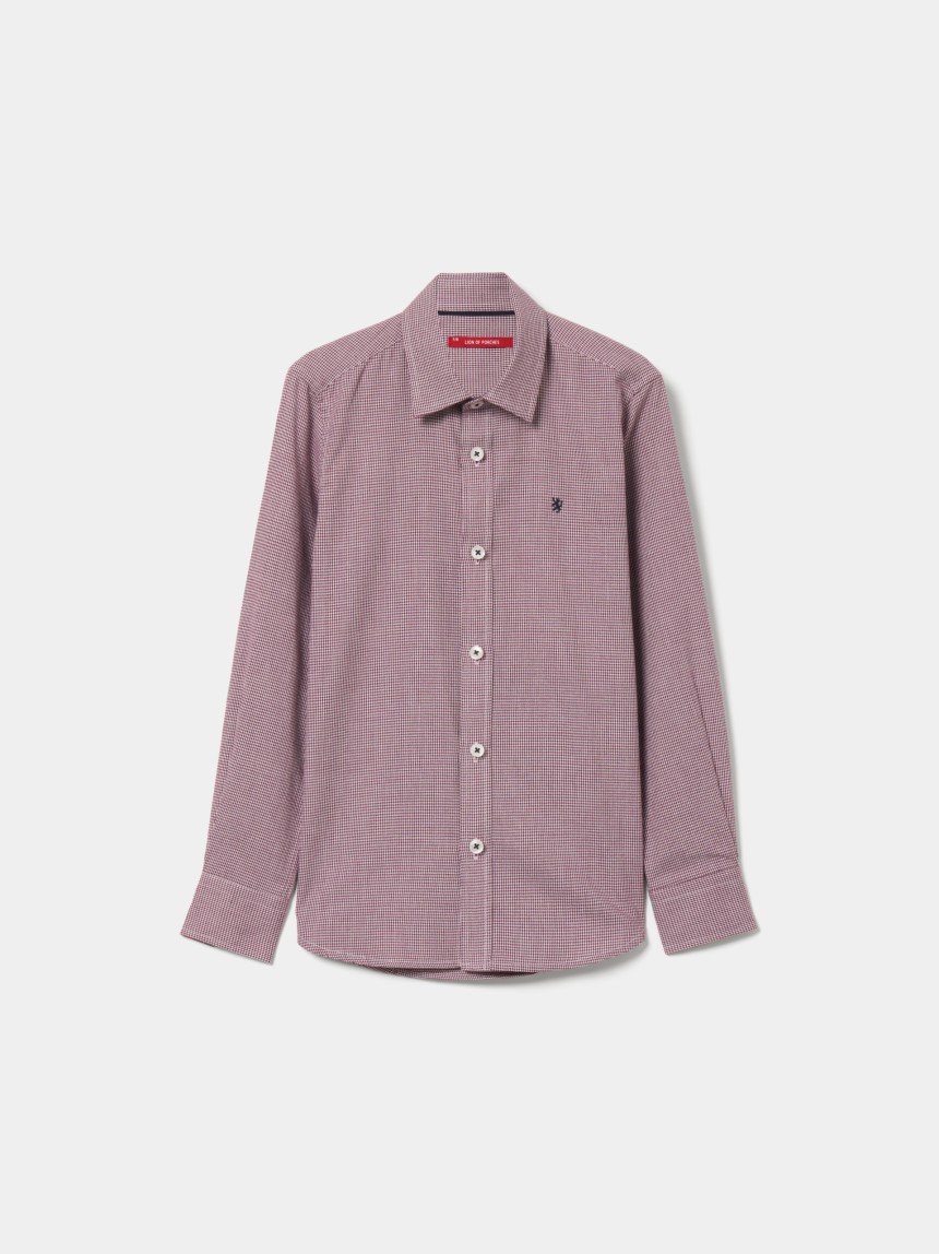 Camisa de algodão micropadrão