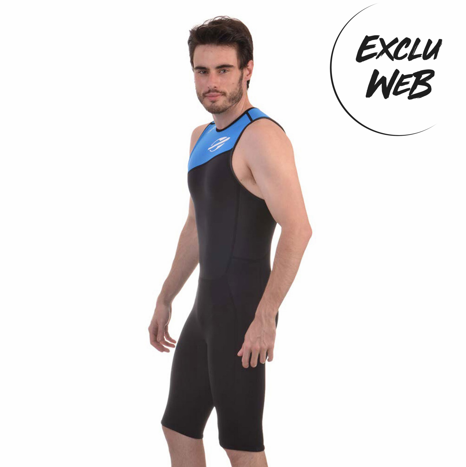 Mormaii Short John FLEXXA 1.5 mm Free ZIP Black / Blue