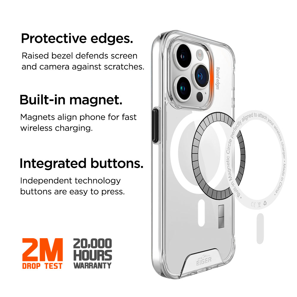 iPhone 15 Pro MagSafe Glacier Case Hybrid Schutzhülle (EGCA00490) - Transparent