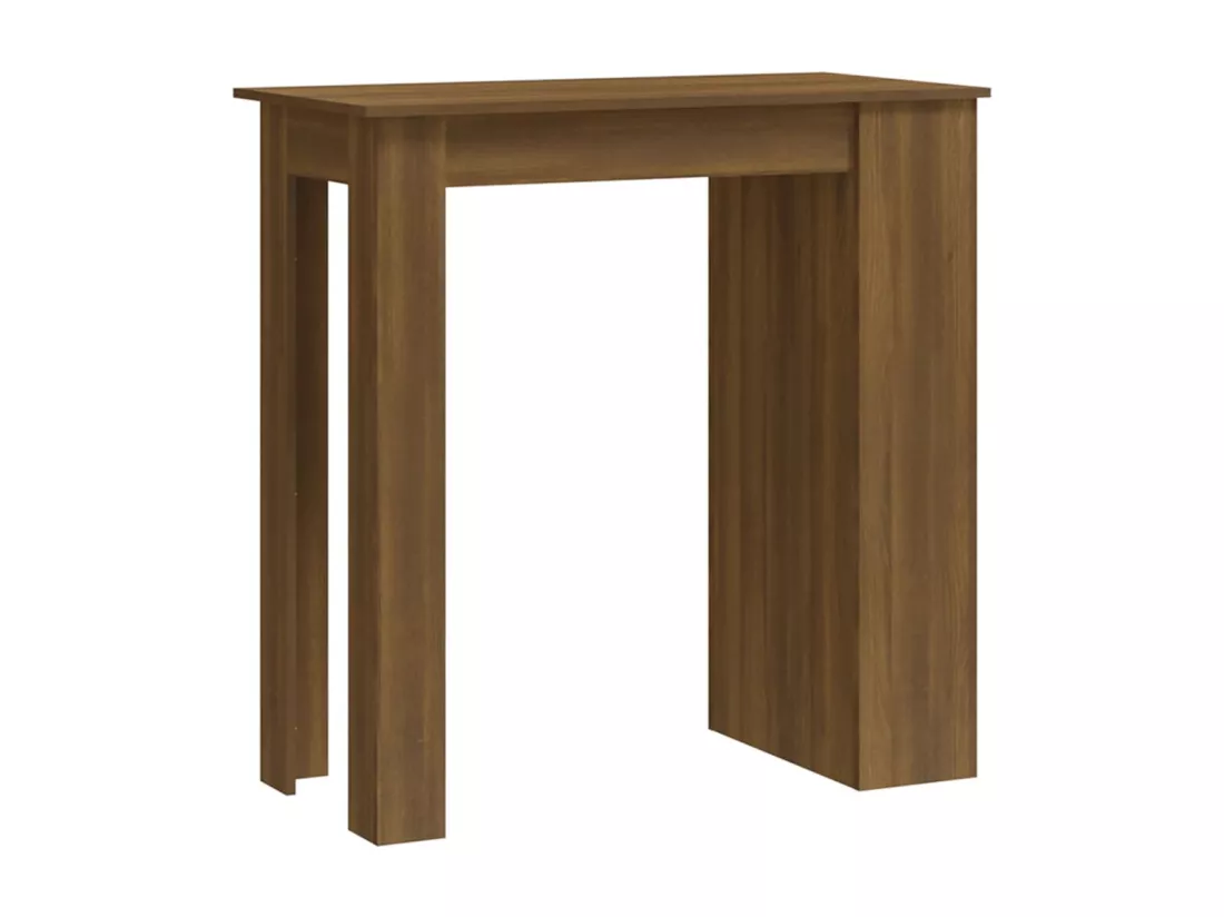Table de bar et rangement chêne marron 102x50x103,5cm Aggloméré