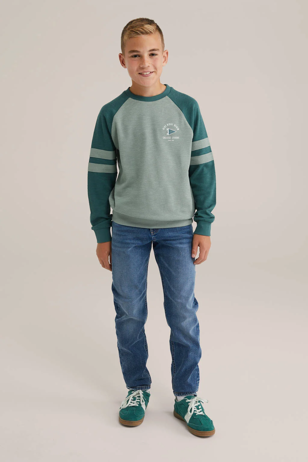 WE Fashion Blue Ridge waist regular fit jeans dark blue denim
