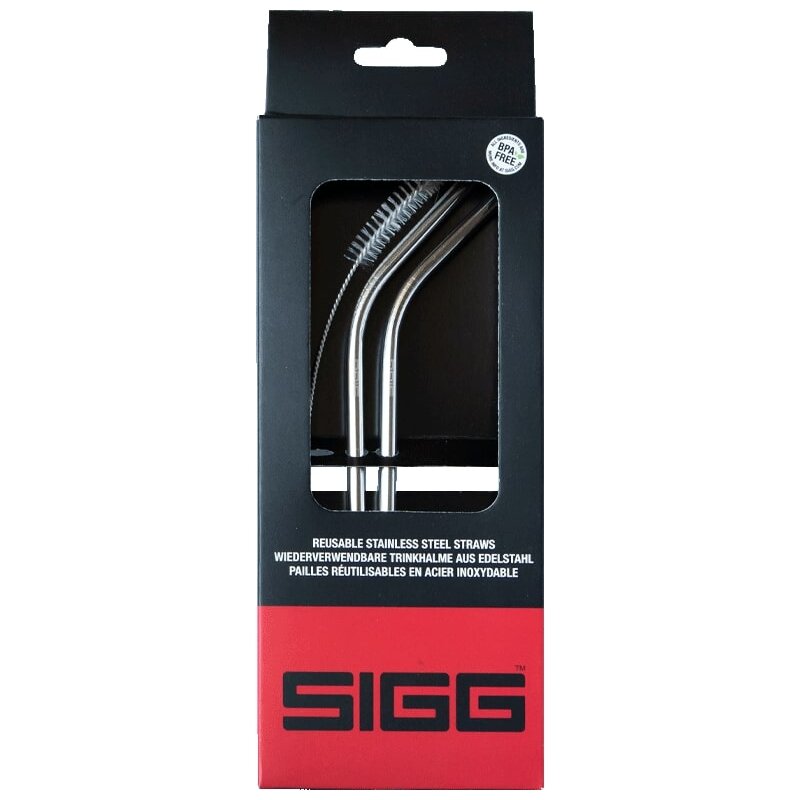 SIGG Strohhalm 2er Set, Edelstahl