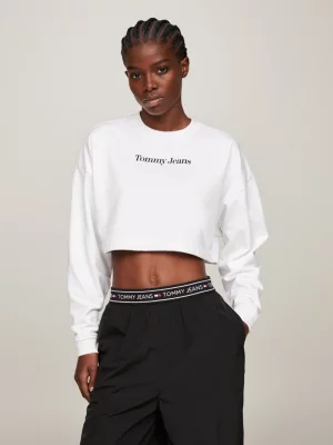 Moletom essencial de corte cropped