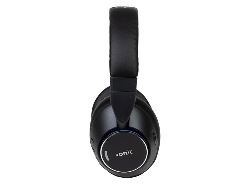 onit Wireless Over-Ear-Kopfhörer ANC Schwarz Kabelloser Kopfhörer mit Mikrofon und aktiver Geräuschunterdrückung ANC