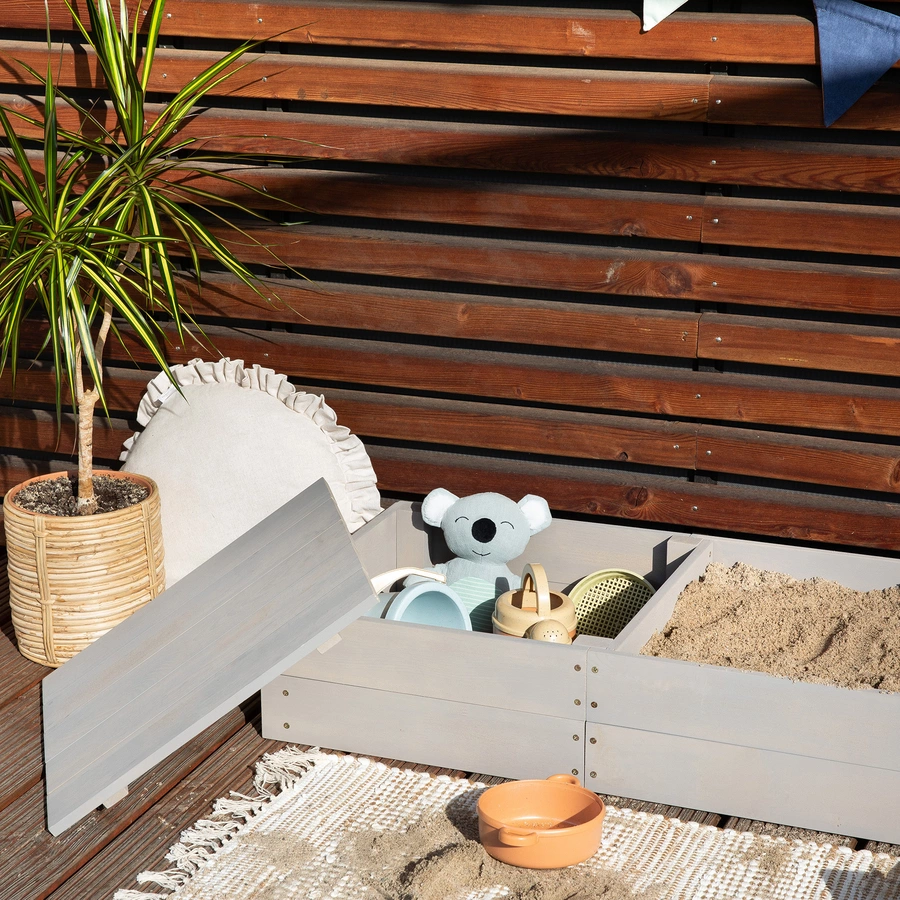 MUDDY BUDDY® Sandkasten Space Saver, warmgrau