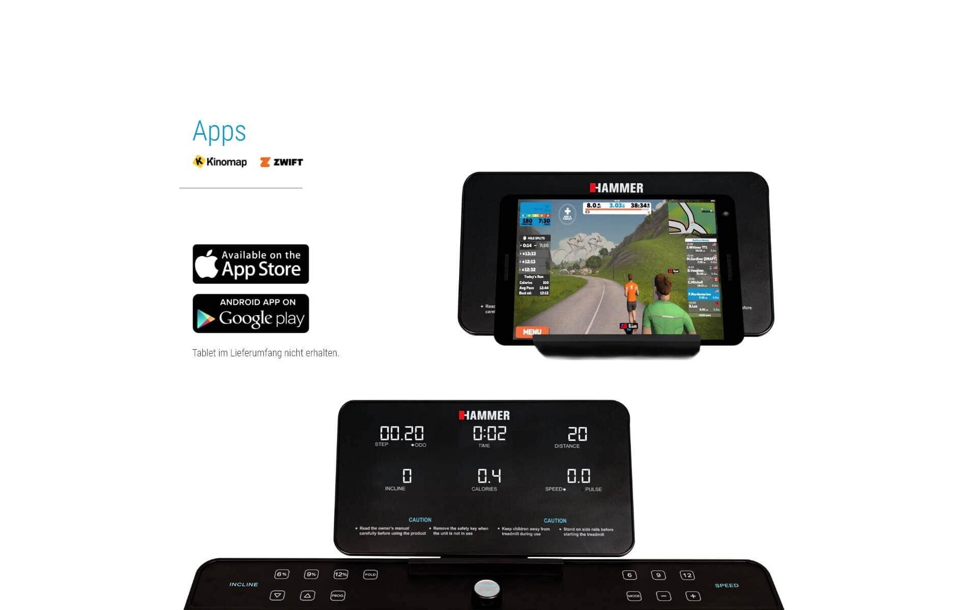 Laufband Q. Vadis 3.0<br>Modernes Laufband mit Tablet-Halterung