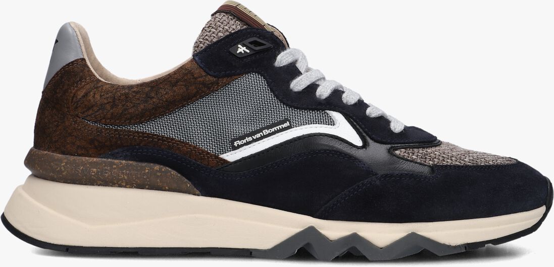 blauwe floris van bommel lage sneakers sfm-10178 de zager