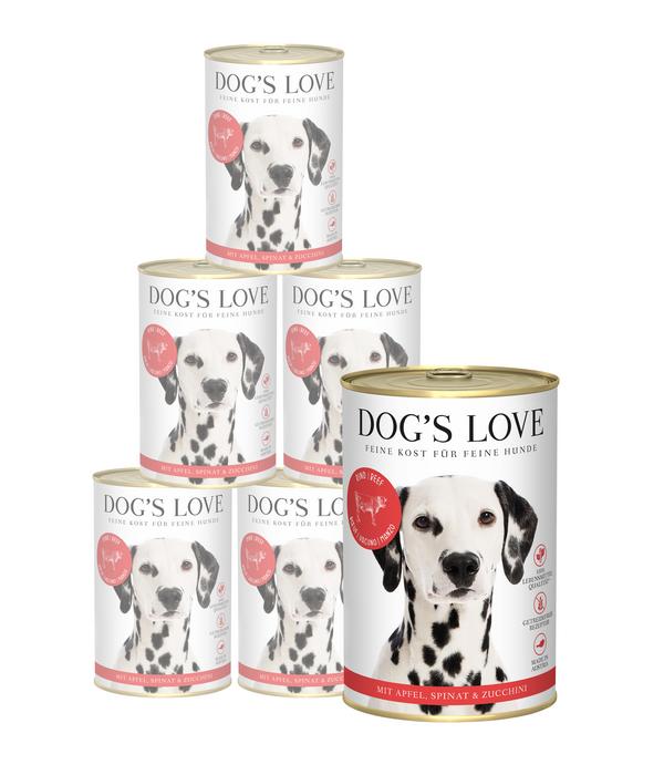 DOG'S LOVE Nassfutter für Hunde Adult, 6 x