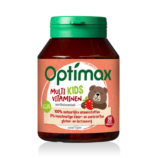 Optimax Multivitaminen Kids Aardbei Kauwtabletten 90TB
