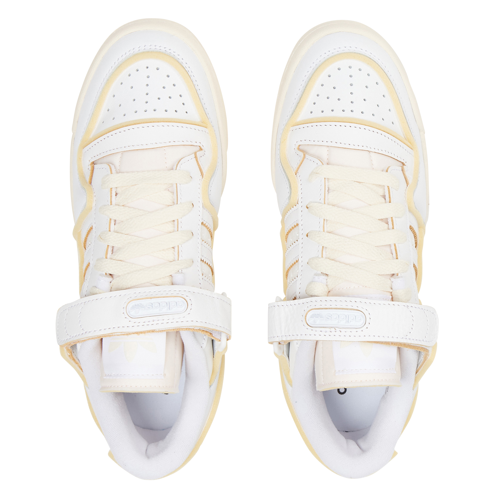 FORUM 84 LOW W - Baskets basses à scratch en cuir| Blanc