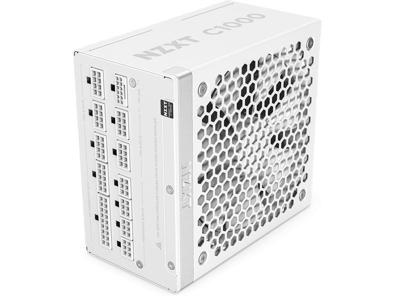 NZXT Netzteil C1000 Gold 1000 W, Weiss Vollmodulares 1000-Watt-80-PLUS-Gold-ATX-Netzteil