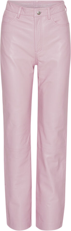REMAIN Leather Straight Pants Orchid pink