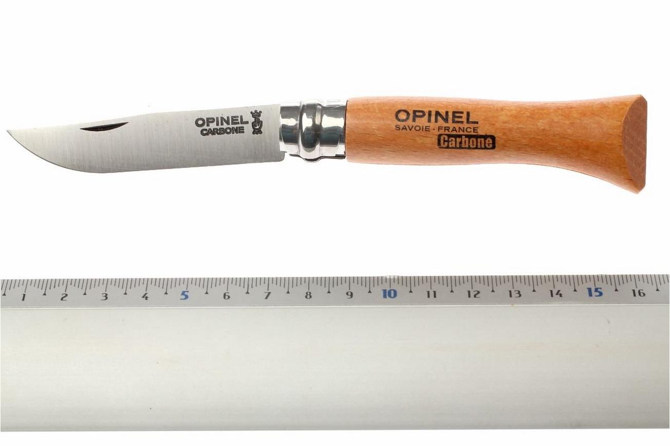 Opinel zakmes No. 06, koolstofstaal, lemmetlengte 7,5 cm