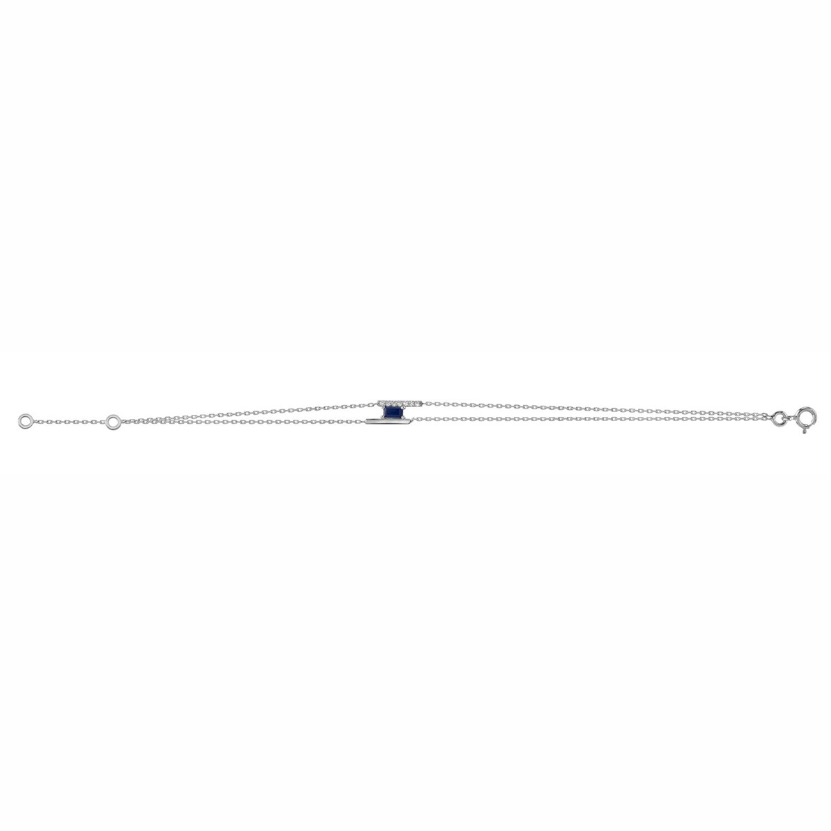 Bracelet Brillaxis saphir et diamant or blanc