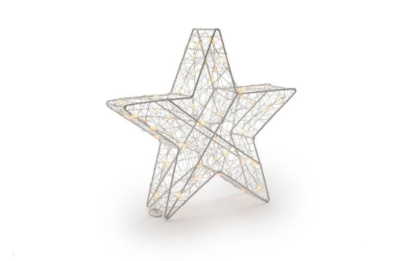 Tischdeko 3D Star Bianco M, 28 cmLED Weihnachtsdekoration