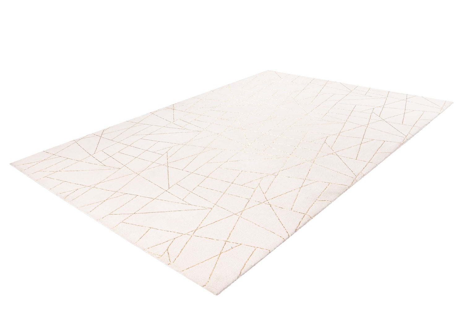 Kortpolig vloerkleed Majestique Crème / Goud Modern 80 x 150 cm