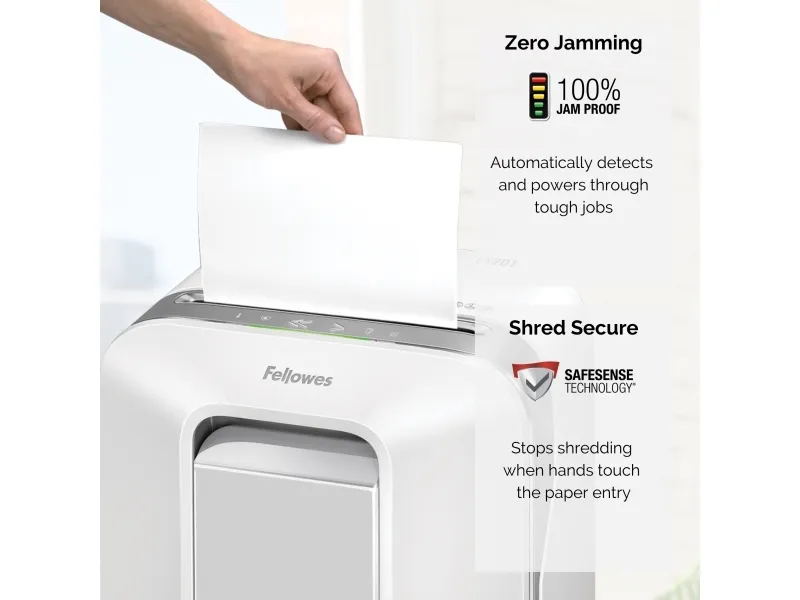 Makulator Fellowes Powershred® LX201 micro-cut 2x12 mm hvid (P-5)