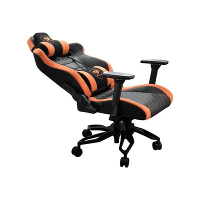 Fauteuil gamer ARMOR Titan Pro - accoudoirs réglables - appui-tête amovible - noir et orange
